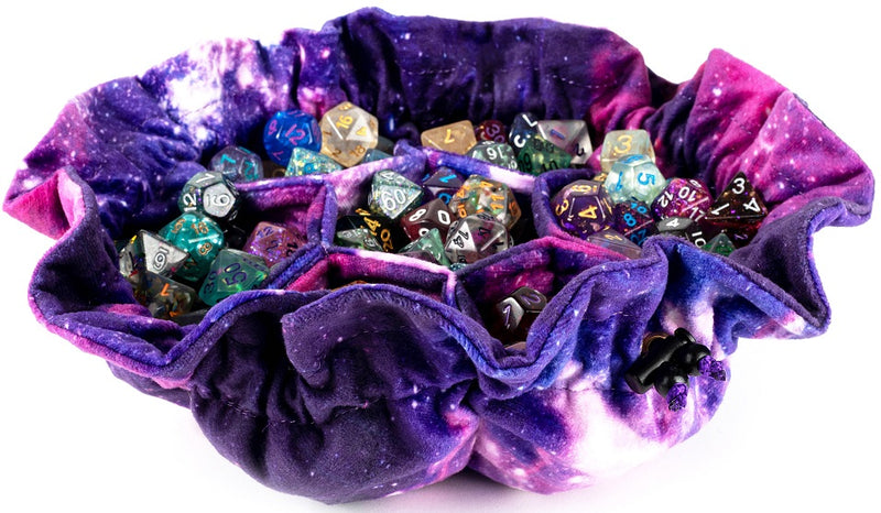 Velvet Dice Bag Compatment w/ Pockets - Nebula