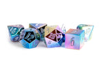 Aluminum Acrylic 7 Dice Set Rainbow Aegis Uninked