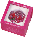 Valentine's Rose Snowglobe D20 54mm - Sirius Dice