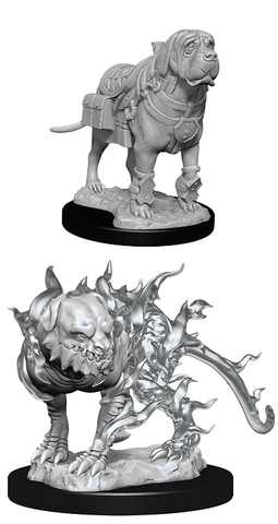 D&D Unpainted Minis Wave 11 Mastif & Shadow Mastif