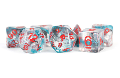 Resin 7 Dice Set Unicorn Battle Wounds 16mm