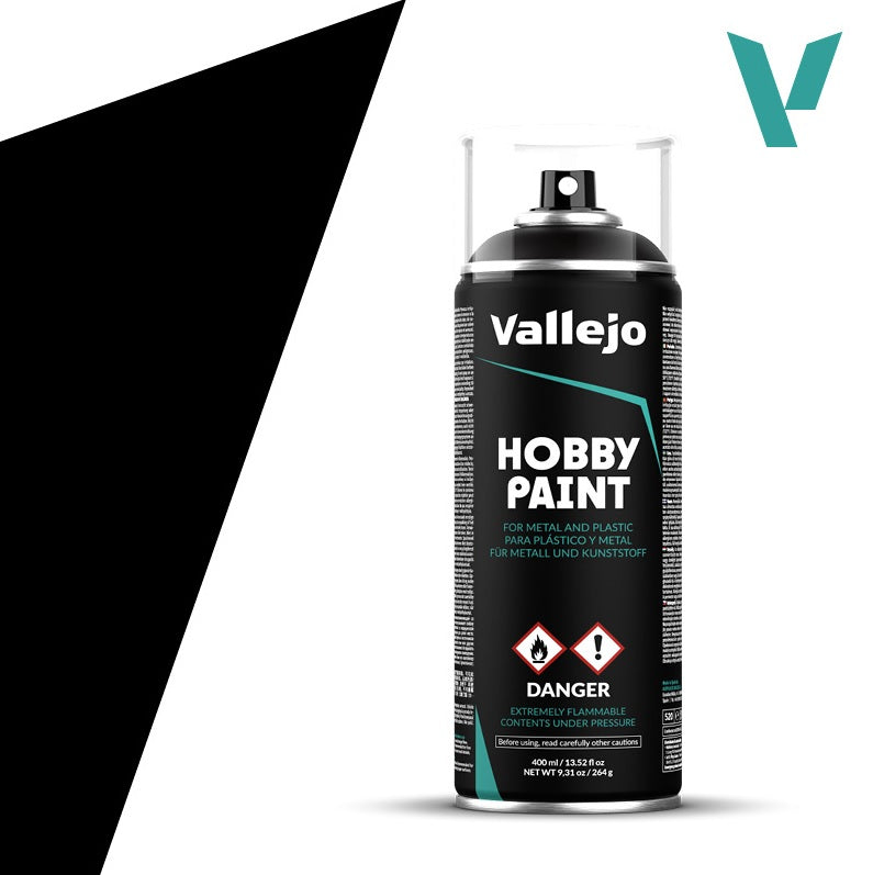 VALLEJO: AEROSOL BLACK PRIMER 400ML
