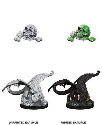 D&D Unpainted Minis Wave 10 Black Dragon Wyrmling