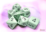 Opaque 7-Die Set Polyhedral Pastel Green/Black