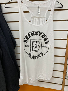 Brimstone Logo Women's Tank Top - White w/ Black