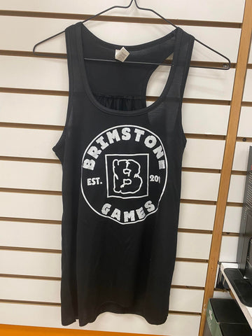 Brimstone Logo Women's Tank Top - Black w/ White