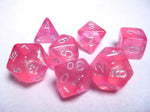 Borealis Pink/White Polyhedral 7-die set