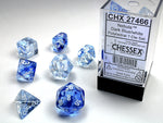 Nebula Dark Blue/ White Polyhedral 7-die set