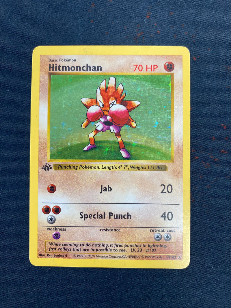 Hitmonchan - Base Set (Shadowless) 1st Edition 7/102