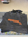 Black with Orange Logo Tote Bag