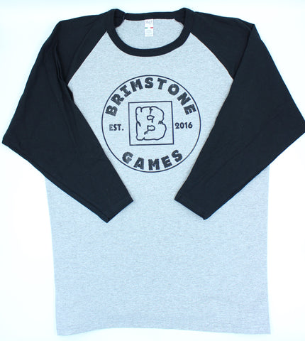 Brimstone Logo 3/4 Sleeve Shirt - Black & Grey with Black