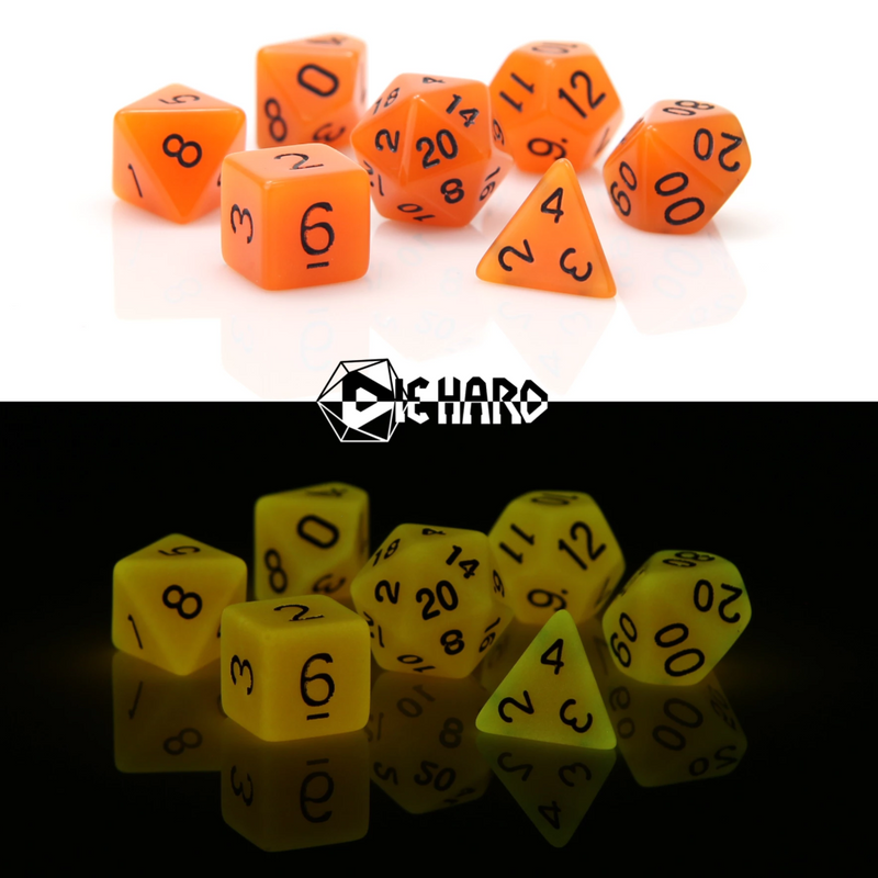 Orange – Die Hard Glow-in-the-Dark Dice