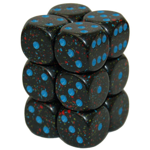 Speckled Blue Stars - 16mm D6 Dice