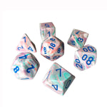 Festive Pop Art/Blue Polyhedral 7-die set