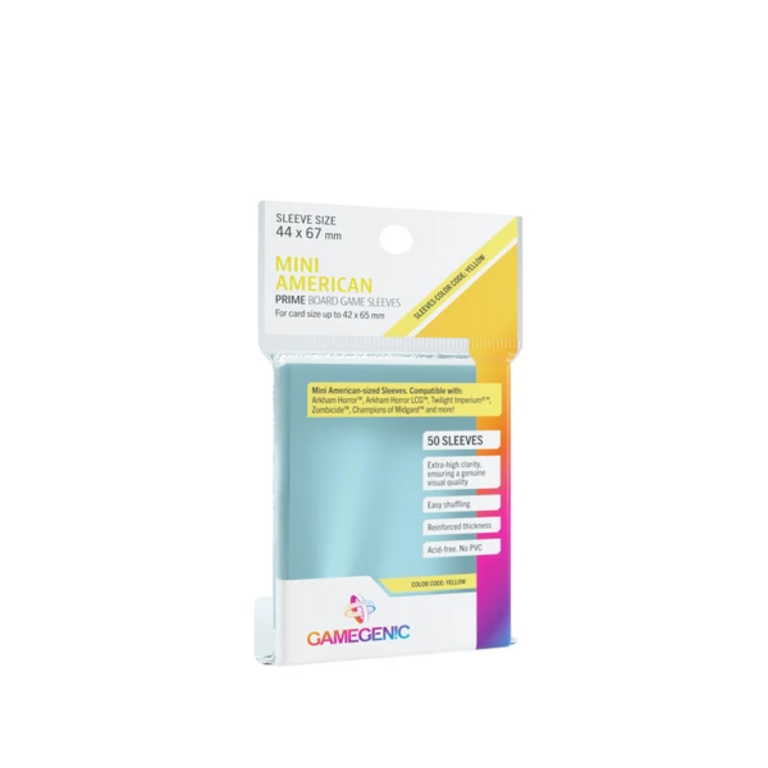 Sleeves: GameGenic - 50/pk (Mini American, Yellow)