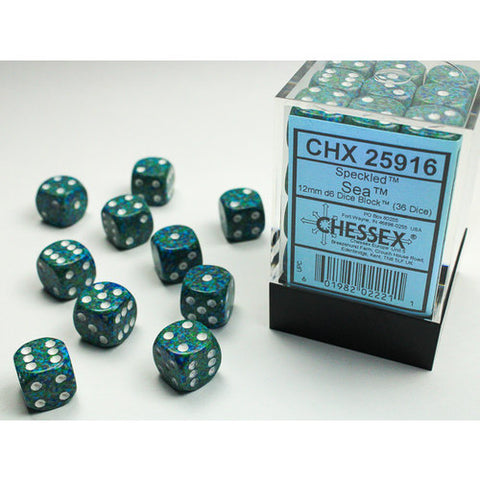 Speckled Sea - 12mm D6 Dice