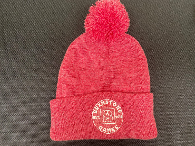 Brimstone Logo PomPom Hat - Heather Red