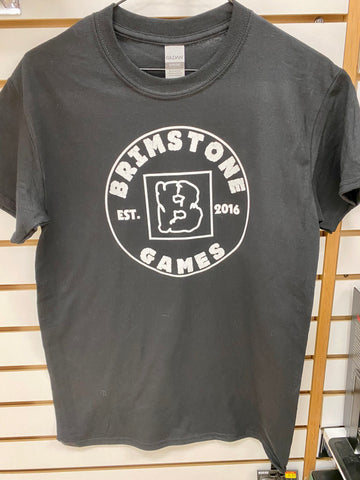 Brimstone Logo T-Shirt - Black w/ White