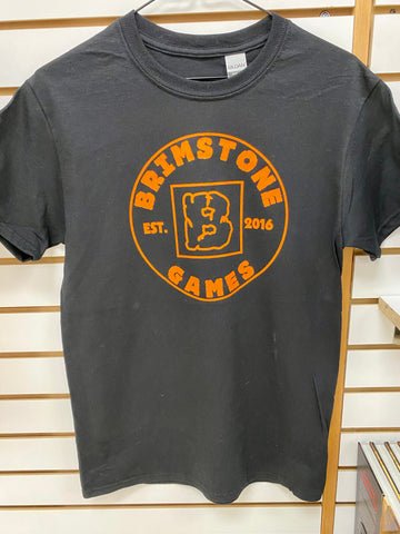 Brimstone Logo T-Shirt - Black w/ Orange