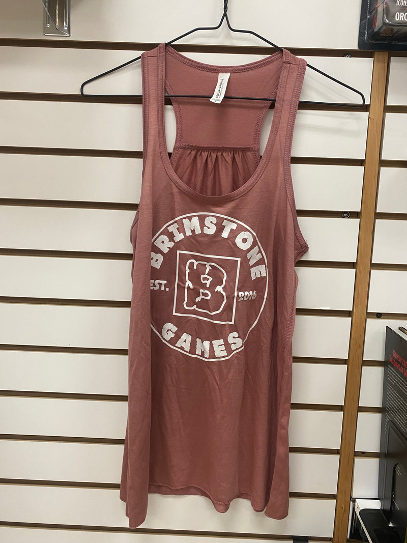 Brimstone Logo Women's Tank Top - Mauve w/ White