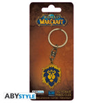 WORLD OF WARCRAFT KEYCHAIN "ALLIANCE" GOLD / BLUE