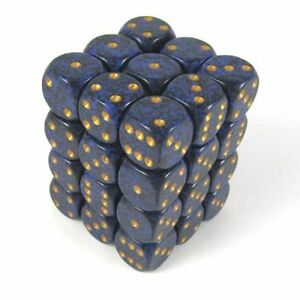 Speckled Golden Cobalt - 12mm D6 Dice