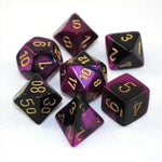 Gemini Black-purple/gold Polyhedral 7-die set
