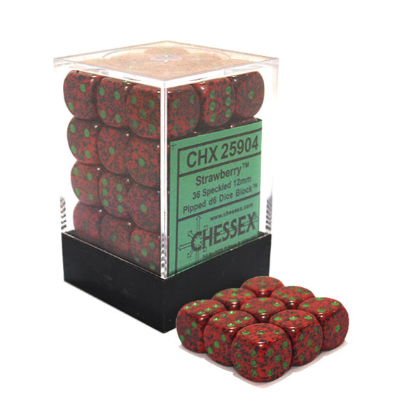 Speckled Strawberry - 12mm D6 Dice