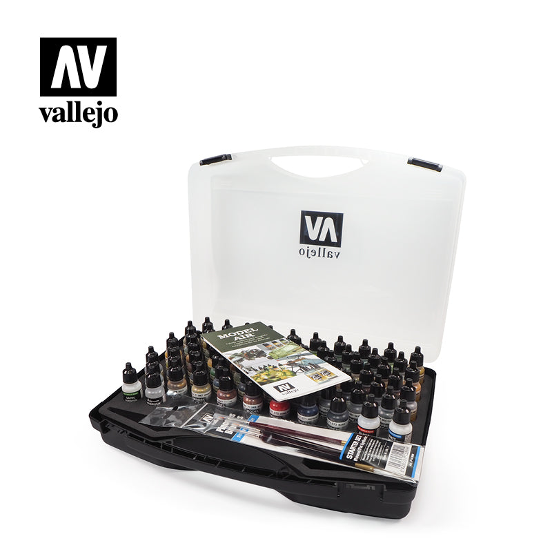 Vallejo Model Color 72 Colors/Brushes Case